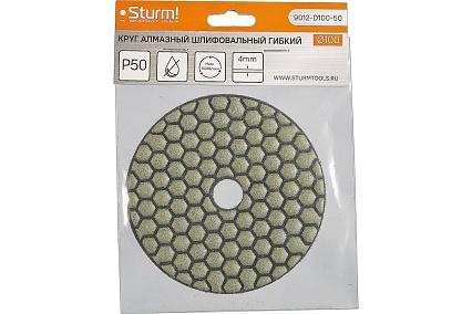 Круги шлифовальные гибкие Sturm ! 9012-D100-50