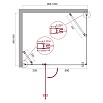 Душевой уголок BelBagno ETNA-AH-12-100/90-C-Cr 100x90 прозрачный, хром