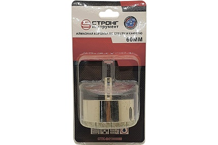Алмазная коронка по керамике и стеклу 60 мм Strong CTK-04100060