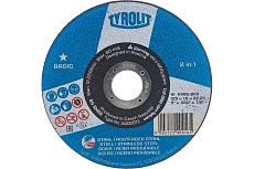 Диск отрезной по металлу и нержавеющей стали A46Q-BFB (125х1.6х22.2 мм) BASIC* Tyrolit 34332873