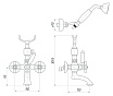 Смеситель для ванны Migliore Princeton Plus ML.PRP-8002.CRDO с душем, хром/золото