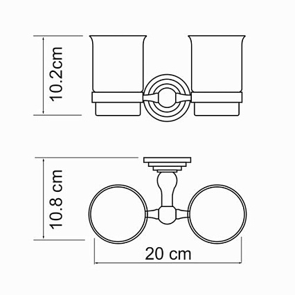 Держатель для стакана WasserKRAFT Ammer K-7028D матовый хром