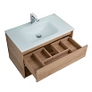 Тумба с раковиной BelBagno Kraft 80 см 1 ящик, полка Rovere Nebrasca Nature