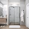 Душевая дверь Grossman Galaxy 130x195 шиншилла, черный матовый 100.K33.01.130.21.02