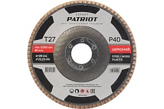 Круг лепестковый торцевой EXPERT 125x22.23 мм, P40, цирконий Patriot 819010025