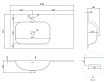 Раковина Vincea Elise 100 см Corian, белый матовый, левая VCB-4EL100MW-L