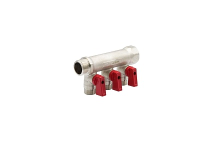 Коллектор VRT 3/4"x1/2", с отсечными кранами, 3 выхода 531862