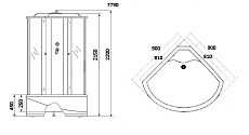 Душевая кабина Niagara Luxe NG-7790G 90x90 золото