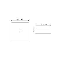 Раковина Iddis Slide SLIBM01i27 36 см матовый черный