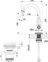 Смеситель для раковины Lemark Spark LM6707RG розовое золото