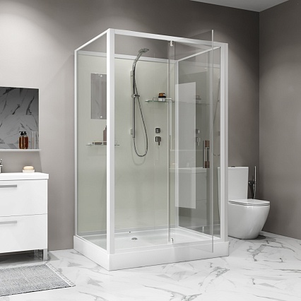 Душевая кабина Niagara Standart ST120/90/15Q/BK 120x90 стекло прозрачное, без крыши, без г/м