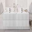 Тумба с раковиной BelBagno Uno 120 см, 4 ящика, Bianco Opaco