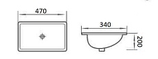 Раковина CeramaLux NY 540N 47 см