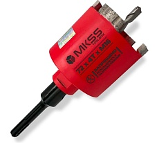 Коронка алмазная безударная по арм. бетону MKSS Toolbox SS2002 Reinforced 72x4TxM16/SDS plus SS20020072