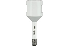 Коронка алмазная по керамограниту 6 мм, M14 на УШМ Diamond Industrial DIDKVP06M14