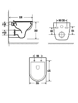 Подвесной унитаз AQUAme AQM2008 с сиденьем микролифт