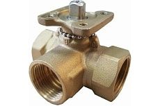 Трехходовой шаровой кран Techno 3015C латунный, под привод DN15, G1/2, КVS 6,3 640315-3