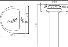 Пьедестал для раковины BelBagno Flay BB0102P