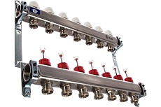 Коллектор из нержавеющей стали с расходомерами 7 вых. STOUT SMS 0917 000007