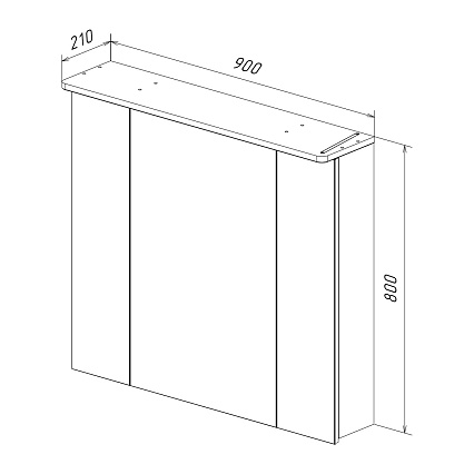 Зеркальный шкаф Lemark Zenon 90x80 LM90ZS-Z с подсветкой, белый глянец