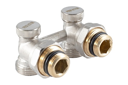 Узел нижнего подключения радиатора PROFACTOR угловой 1/2 х 3/4"ЕК PF RVA 611