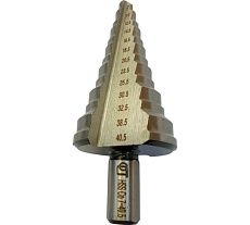 Сверло ступенчатое 7-40.5 мм, HSS Co5 ФТ 111038