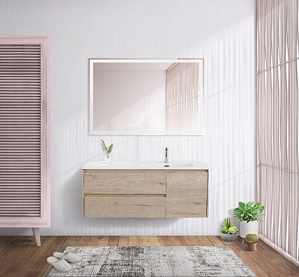 Тумба с раковиной BelBagno Kraft 120 см, 2 ящика, 1 дверца, правая