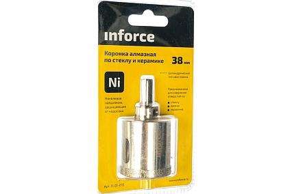 Коронка алмазная по стеклу и керамике (38 мм; 30 мм) Inforce 11-01-072