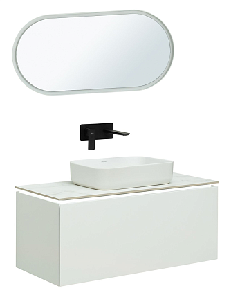 Мебель для ванной Allen Brau Infinity 100 см, 1 ящик, white matt