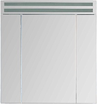 Зеркальный шкаф De Aqua Эколь 70 см, с подсветкой, белый