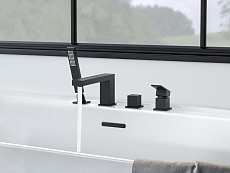 Смеситель на борт ванны Aquatek Либра AQ1648MB черный матовый