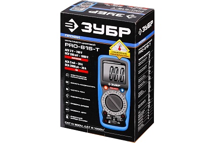 Мультиметр Зубр Порфессионал PRO-815-Т 59815-T