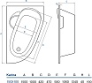 Акриловая ванна Koller Pool Karina 150x100 R