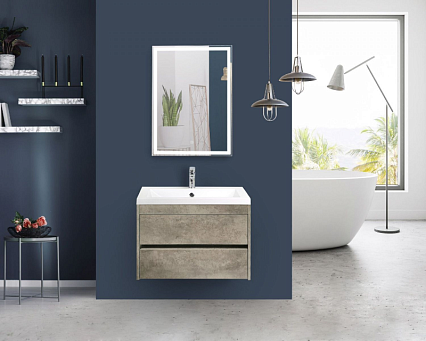 Мебель для ванной Art&Max Family 75 см подвесная, Cemento Veneto