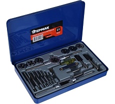 Набор плашек и метчиков Ермак 21 шт. 637-025