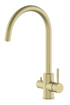 Смеситель для кухни Oliveeka OL-458022-BG с подкл. к фильтру, золото матовое