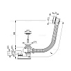 Слив-перелив AlcaPlast A51BM-80 полуавтомат белый