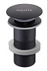 Донный клапан Aquatek AQ6000MB без перелива, Click-clack, черный матовый