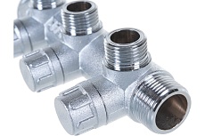 Запорный коллектор FAR 3/4&quot; с 3 отв. 1/2&quot; НР, плоск.присоед. FK 3870 3412TP
