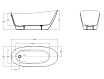 Акриловая ванна AQUAme AQM3503GW 167x75 см белый глянец