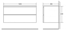 Тумба с раковиной BelBagno Luce 100 см Polissandro