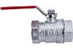 Шаровой кран Giacomini R250D 1", внутренняя/внутренняя, ручка-рычаг красный, хромированный R250X005