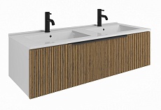 Тумба с раковиной ЗОВ Кито 120 см белый/тростник