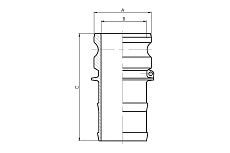 Полипропиленовый камлок Гроссис тип E 1 1/2&quot; 0431492