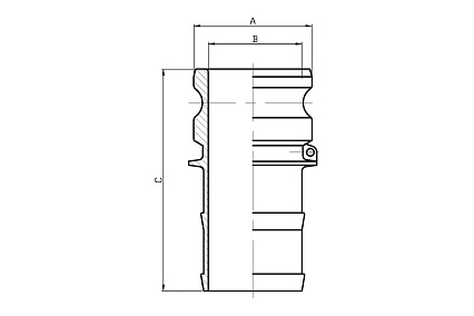 Полипропиленовый камлок Гроссис тип E 1 1/2" 0431492