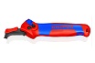 Нож для кабеля Knipex с "пяткой", с трещоткой, 146 мм, 2К ручка KN-1650145SB
