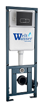 Инсталляция для унитаза WeltWasser WW Marberg 410 SE BL, кнопка черный
