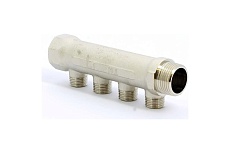 Коллектор Tiemme 4 отвода, 1&quot;х1/2(16) (никель) 1910031 / 1924N060404