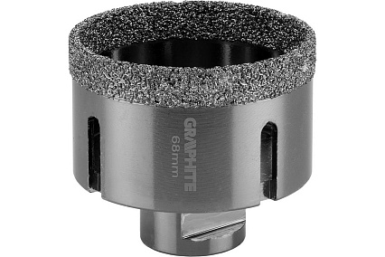 Коронка алмазная вакуумная пайка 68 мм, M14 Graphite 55H315