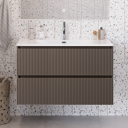 Мебель для ванной BelBagno Uno-Mini 100 см Бежевый матовый